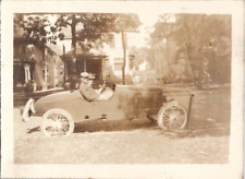 Two Men Driving American Road Speed Race Car Automobilia 1920s Vintage Photo picture