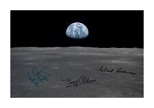 Apollo 11 Earthrise taken by Michael Collins A4 signed poster choice of frame picture