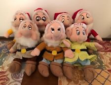 Disney  Snow White Seven Dwarfs Christmas Plush Walt Disney 1999 - All 7  picture