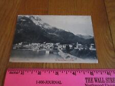 St Moritz Vintage Postcard Posted 1910 Buildings Alps Lake picture