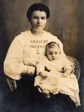 C.1910 BURNS, KS, LADY & BABY STUDIO PORTRAIT MARION COUNTY, PHOTO Postcard P57 picture