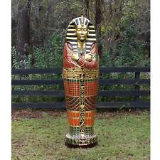 King Tut Sarcophagus Egyptian DVD or Book Cabinet Life Size Statue 75 Inches picture