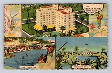 Miami Beach FL-Florida, The Belmar Hotel, Pool, Cabana Club Vintage Postcard picture