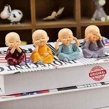 4PCS Cute Kongfu Monks Miniature Figurines Statue Car and Home Decor (4 Style) picture