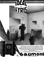 Art Deco Gaumont Ideal Lyric Phonograph Original French 1930s Magazine Print Ad picture