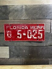 VINTAGE 1936 FLORIDA TAG ARMY LICENSE PLATE #G 5-025 picture