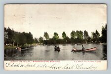 Boating On The Lake, Washington Park, Milwaukee Wisconsin Vintage Postcard picture