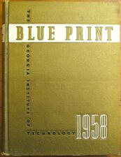 Georgia Institute of Technology 1958 Yearbook Blue Print, Very Large Atlanta, GA picture