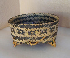 Vintage Hand Woven Bamboo Basket Small picture