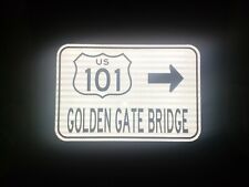 GOLDEN GATE BRIDGE Highway 101 road sign - California, SAN FRANCISCO, GIANTS, SF picture