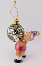 Christmas ELF Holding Christmas Ball Tree Hanging Ornament  Porcelain China picture