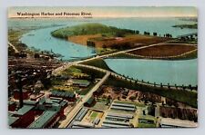 Antique Old Postcard Washington Harbor Potomac River Bridge 1910s picture