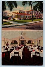 Miami Florida Postcard Betty's Restaurant Biscayne Boulevard Road c1940 Vintage picture