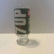 Vintage 7UP Uncola 12 oz Green Footed Pedestal Drinking Glass Wet and Wild Rare picture