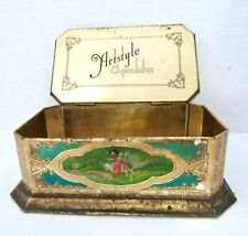 Vintage ARTSTYLE CHOCOLATES TIN 1 LB. Box, Hinged Lid, Ornate Decor picture