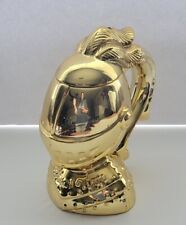 2001 MEDIEVAL TIMES KNIGHT ARMOR HELMET Mug Stein GOLD Plated Jousting picture