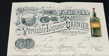 OLD INVOICE PAPERS AND LIQUEUR ENVELOPE GARNIER BOURGOIN (38) picture