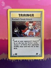 Pokemon Card Rocket's Sneak Attack Team Rocket Holo Rare 1st Edition 16/82 NM picture