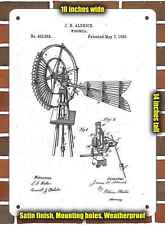 Metal Sign - 1889 Farm Windmill Patent- 10x14 inches picture