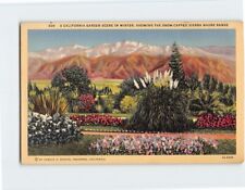 Postcard A California Garden Scene in Winter Sierra Madres Range USA picture