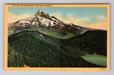 OR-Oregon, Mount Hood Showing Lost Lake, Antique, Vintage Souvenir Postcard picture