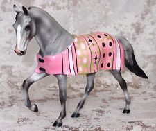Peter Stone Model Horse OOAK PLAID AND SPOTS - TWH Pink Blanket Matte picture