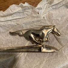 VINTAGE NEW 24K GOLD PLATED FORD MUSTANG HOOD ORNAMENT 73-75 PAW PAW MI. RARE  picture