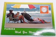 Vintage FL Florida, Wish You Were Here, Beach Bathing Scene, Postcard Unposted  picture