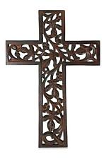 Wooden Catholic Hanging Jesus Cross Antique Design Wall Crucifix Religious Altar picture