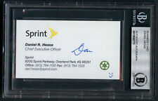 Daniel R. Hesse signed autograph auto Sprint CEO Business Card BAS Slabbed picture