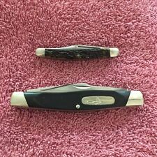 Vintage Buck Folding Knife with Smaller Pocket Knife Included picture