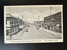 Postcard LAUREL STREET, LOOKING NORTH TOWARD HARBOR Port Angeles Washington R216 picture