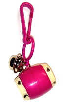 Vintage 1980s Plastic Charm Taiko Drum Fuchsia 80s Charms Necklace Clip On Retro picture