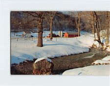 Postcard Winter Farmland Scene picture