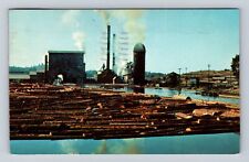Standard CA- California, Pickering Lumber Mill And Pond, Vintage c1961 Postcard picture