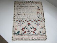 Fantastic Early 19th Century English Antique House & Verse Sampler Dated 1812 picture