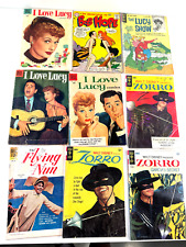 vtg Lot (12) TV Comic Books Lucy Zorro bob hope flying nun eddies father beverly picture