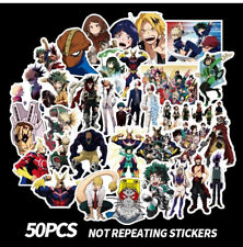50 Pcs My Hero Academia Stickers Anime Set Stickers Vinyl Skateboard Decals picture