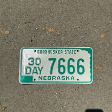 1976 Nebraska Temp 30 Day License Plate Auto Tag Garage Devil Evil 666 7666 picture