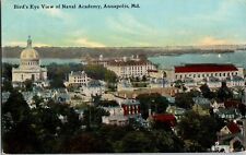 Vtg Postcard, Bird's Eye View of Naval Academy, Annapolis MD picture