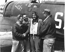 WW2 WWII Photo USAAF Republic P-47 Thunderbolt Pilot Congrats World War Two 5409 picture