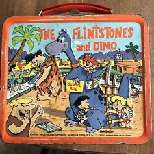1962 Aladdin Industries Metal Flinstone And Dino Lunch Box picture