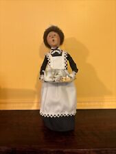 Byers Choice Carolers Maid Black And White Uniform Signed 2002 Christmas USA picture