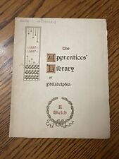 An Apprentices Library A Sketch 1897 Booklet History Philadelphia PA VTG picture