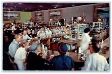 c1960's Covey's Little America Interior Coffee Shop Granger Wyoming WY Postcard picture