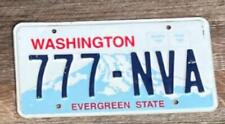 Genuine Washington State License Plate - 777 - NVA (Expired Plate 3+ Years Old) picture