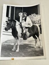 Vintage Original 5x7 Photo Of Young Boy On A Pony Shetland Pony Horse picture