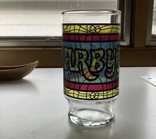 VTG Set Of 4 Arby’s 16 oz Stained Glass Look Collector’s Glasses 1970s 6”x3” picture