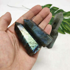 40-50mm Natural Labradorite Quartz Crystal Point Wand Healing Mineral Rock Stone picture