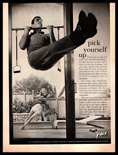 1962 AMF Voit Fit Couple Doing Pull-Ups On Chin-Up Bar In The Backyard Print Ad picture